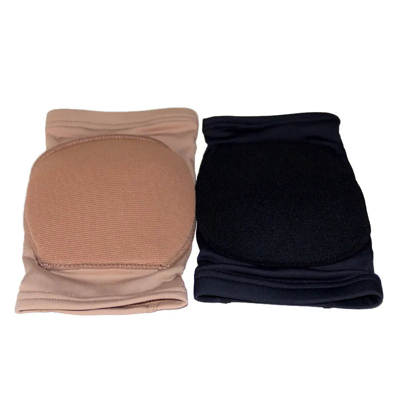 Ballet dance knee pads in black and skin colour options with five size choices for knee protection