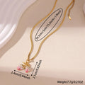 Strawberry fruit pendant necklace for women on a stainless steel chain, shown in red and white gradient colour options.