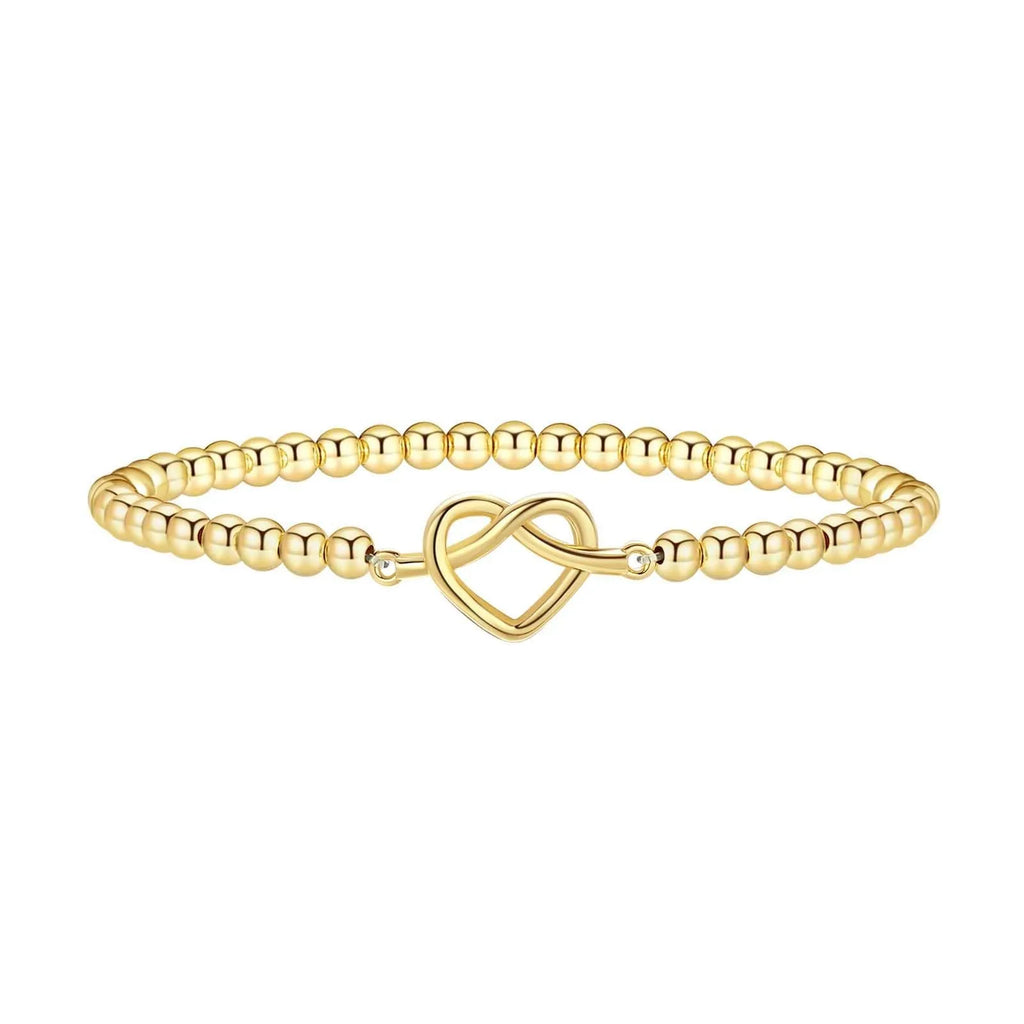 Adjustable stainless steel beaded bracelet with geometric round beads in six colour variations