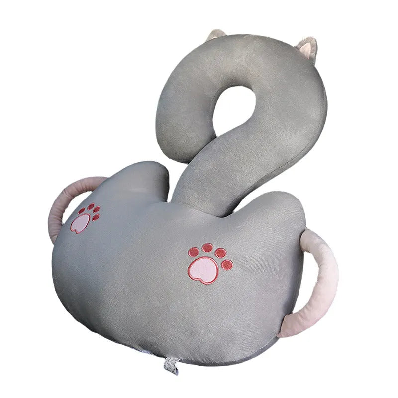 65x65cm cartoon animal hug cushion pillow with question mark designs in six colour options