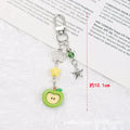 Fruit-themed mobile phone earphone bag pendant keychain in plastic/resin with rope attachment