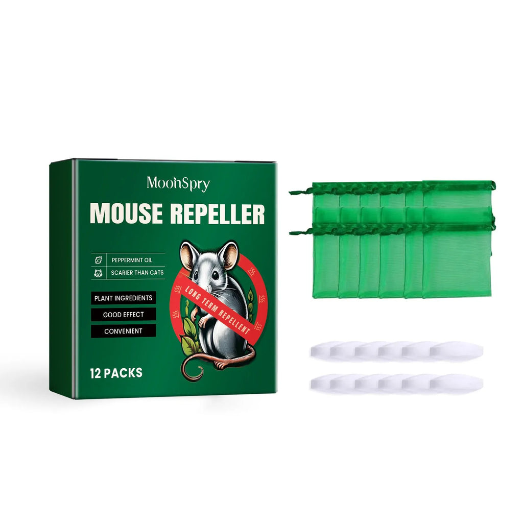 60ml natural rat repellent spray bottle with essential oils including clove, peppermint, camphor and chilli