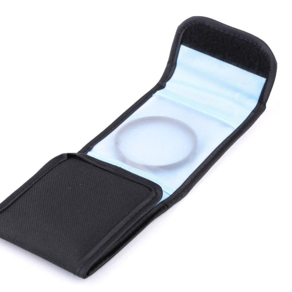 Close-up lenses four-piece set for SLR cameras with nylon bag, various sizes 40.5mm to 82mm