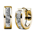 A pair of geometric quadrilateral fashion earrings for women in a gold colour finish.