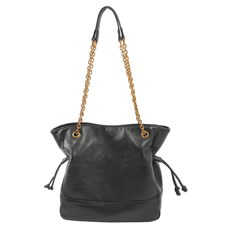 Retro suede diamond chain underarm bag women 29x8.5x28.5cm brown beige khaki black coffee