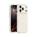 Liquid silicone phone case for iPhone 17 in antique white with shockproof and anti-fingerprint coating