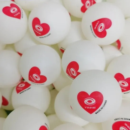 Galaxy Red Heart Province table tennis training balls 100 pack red ABS material
