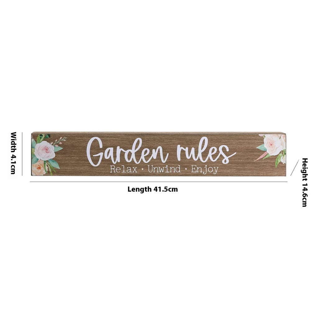 Wooden word plate wall decoration in American country style, available as Style A, Style B or two-piece set