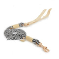 Dog hand holding rope leash with buckle in Shadow White or Wizard of Oz Green colours