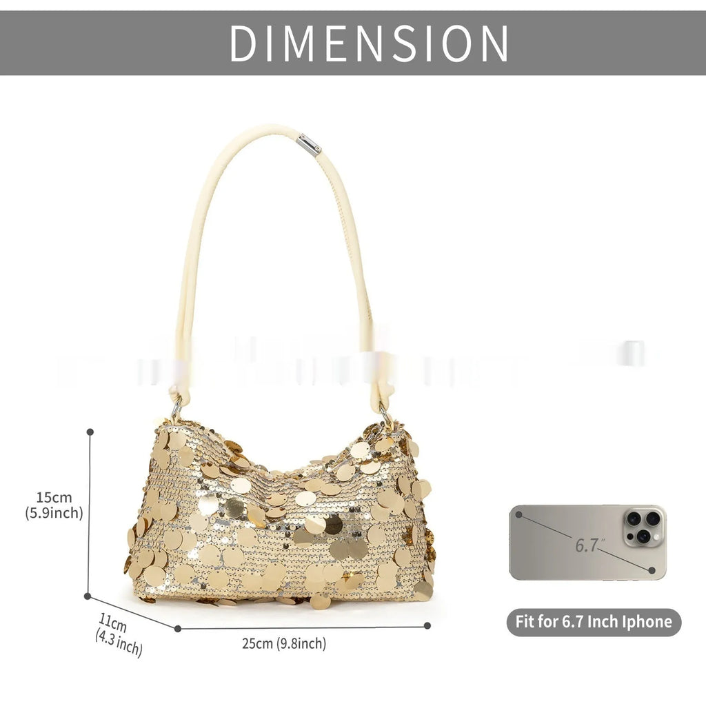 Soft polyester women's underarm crossbody bag in black, showing sandwich pocket design and single strap.