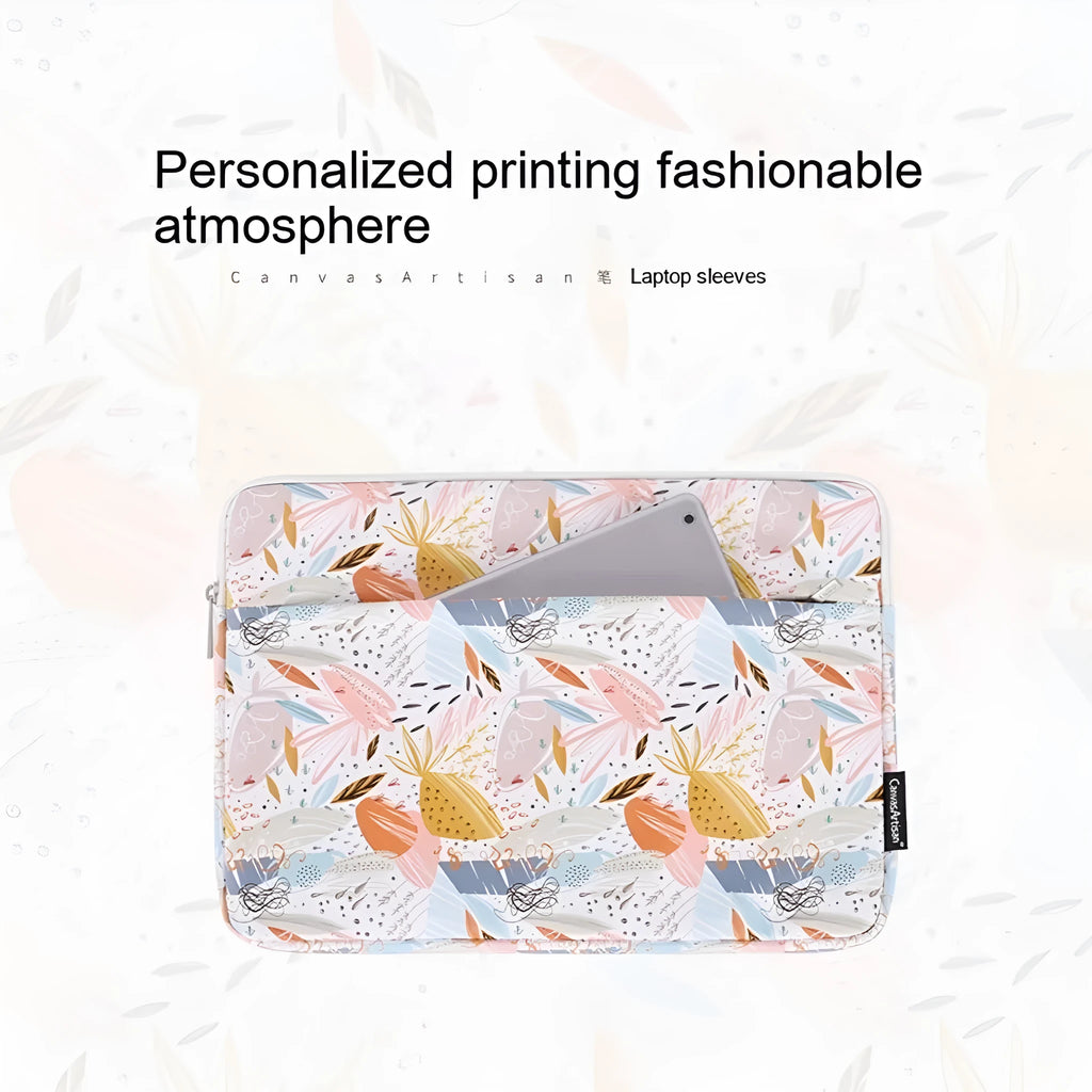 White PU leather waterproof 14 inch laptop inner bag or sleeve for anti-seismic protection.