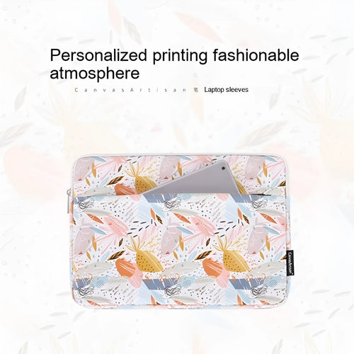 White PU leather waterproof 14 inch laptop inner bag or sleeve for anti-seismic protection.