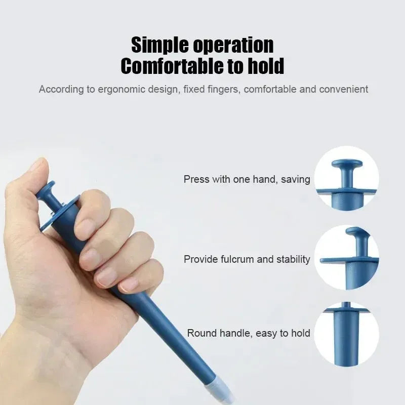 Pet medicine feeder push dispenser for cats dogs blue white plastic syringe tube