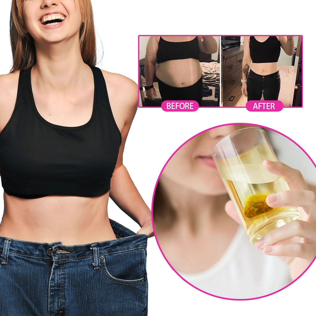 28 green tea slimming patches in body contouring belly wrap kit packaging