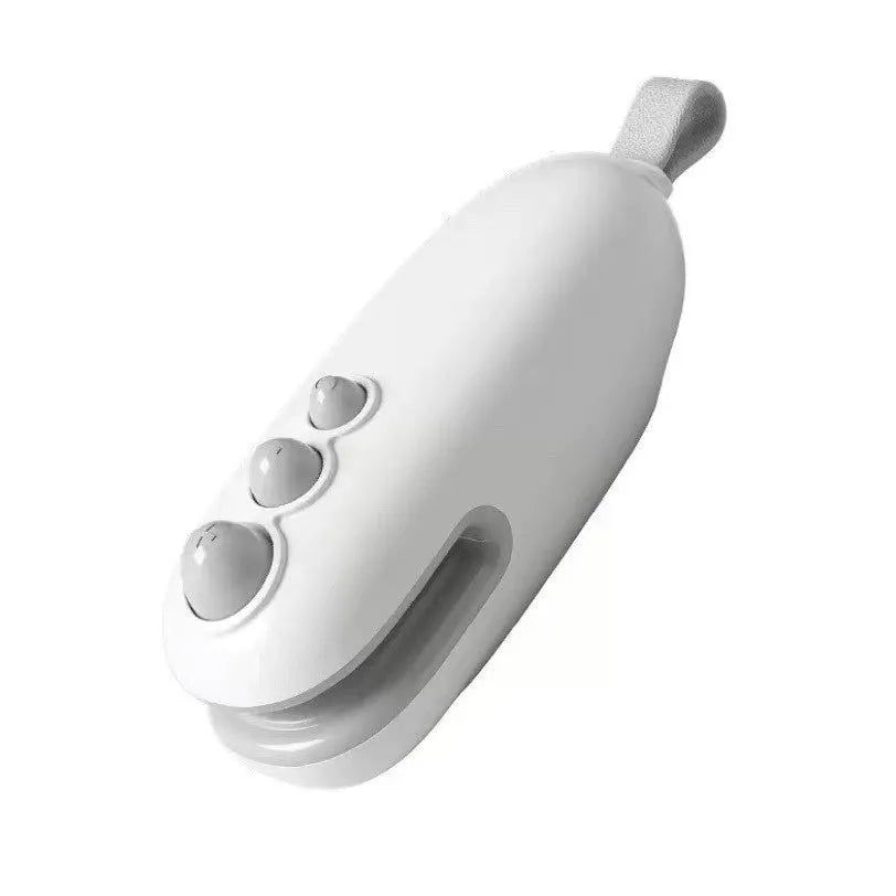 Household mini sealing machine automatic electric thermal capper in ivory white, ABS plastic, USB rechargeable