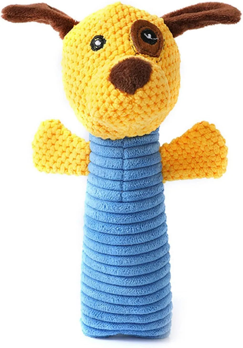19cm dog squeaky chew toy in calves frogs puppies designs with dental cleaning texture