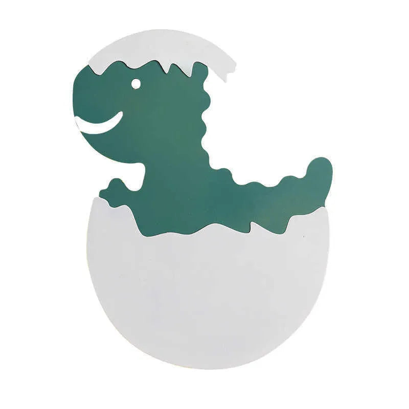 Children's wall lamp with dinosaur design, 25x19cm, wrought iron and acrylic, warm light