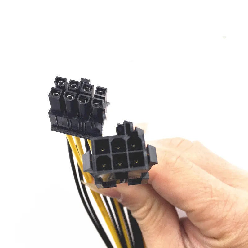 6-pin to 8-pin graphics card power extension cable, 20 cm length