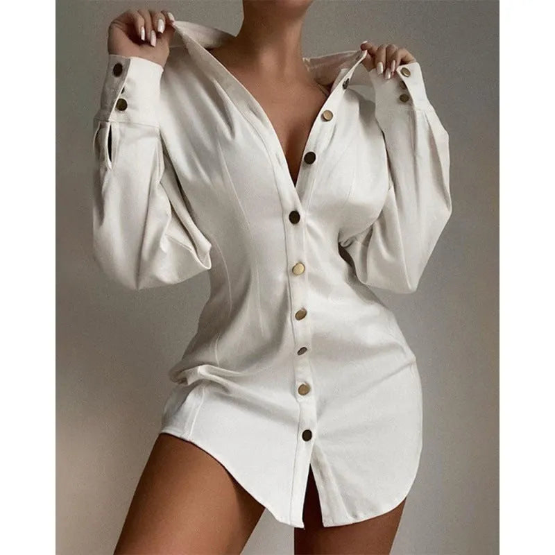Women's Hong Kong style art retro shirt with printed waist fastener decoration in cashmere matel silk fabric