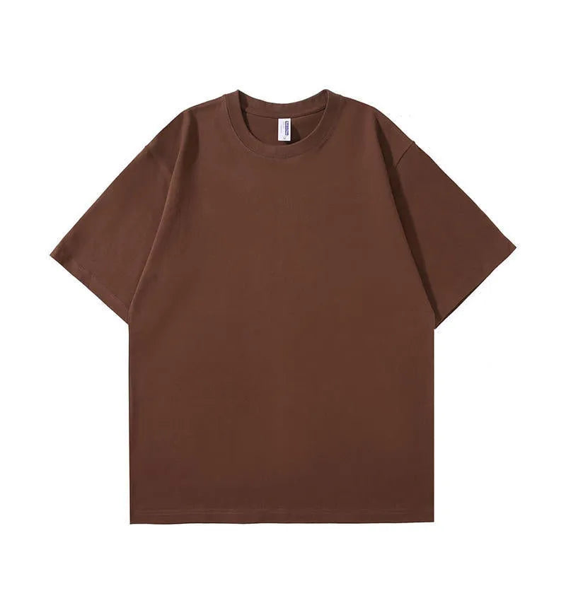 240g heavy cotton t-shirt in multiple colours with short sleeves and loose fit for teenagers