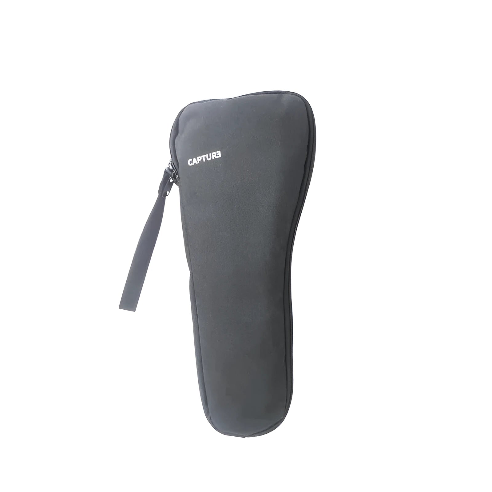 Black cloth storage pouch for a mobile phone gimbal, shown with magnetic flap open.