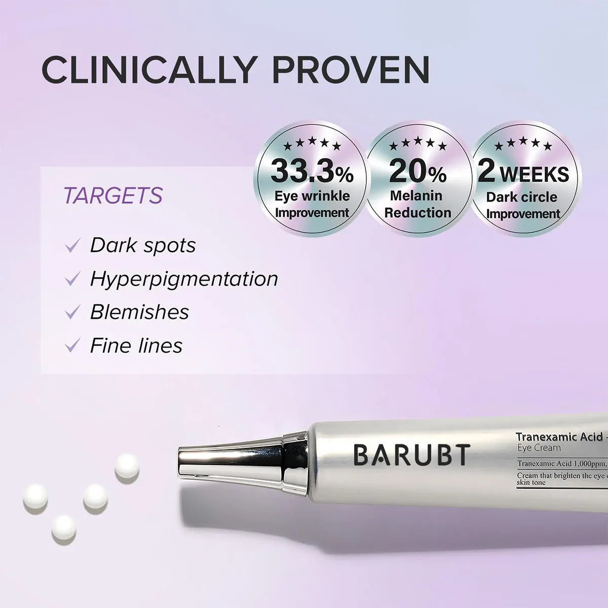 Moisturising and blackening eye neck cream 30ml standard specifications for dark circles