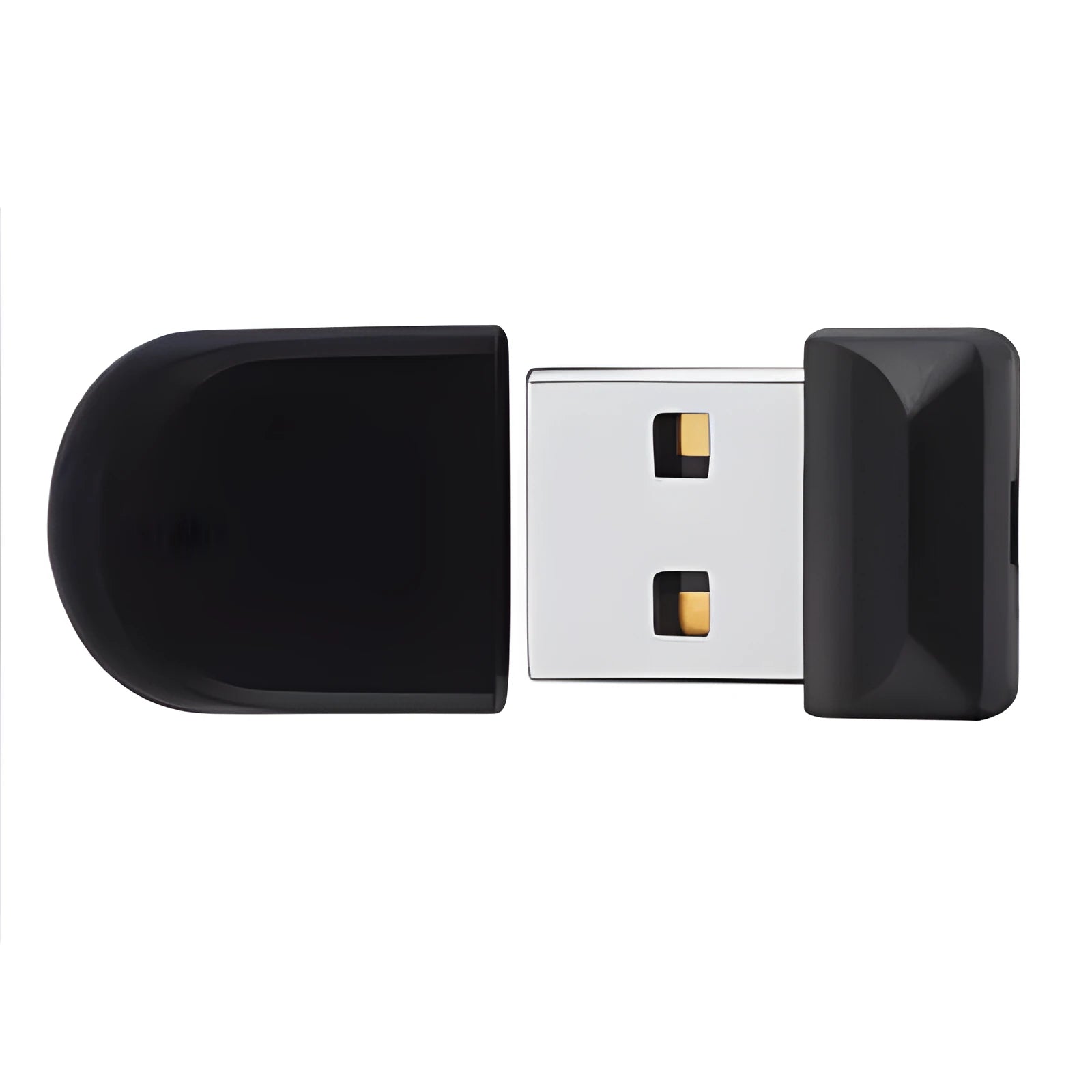 Black rotating USB flash drive with plastic waterproof shell for vehicle use