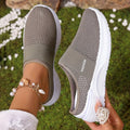 Women's breathable mesh casual shoes in apricot with hollow-out design and PVC sole for summer indoor home wear