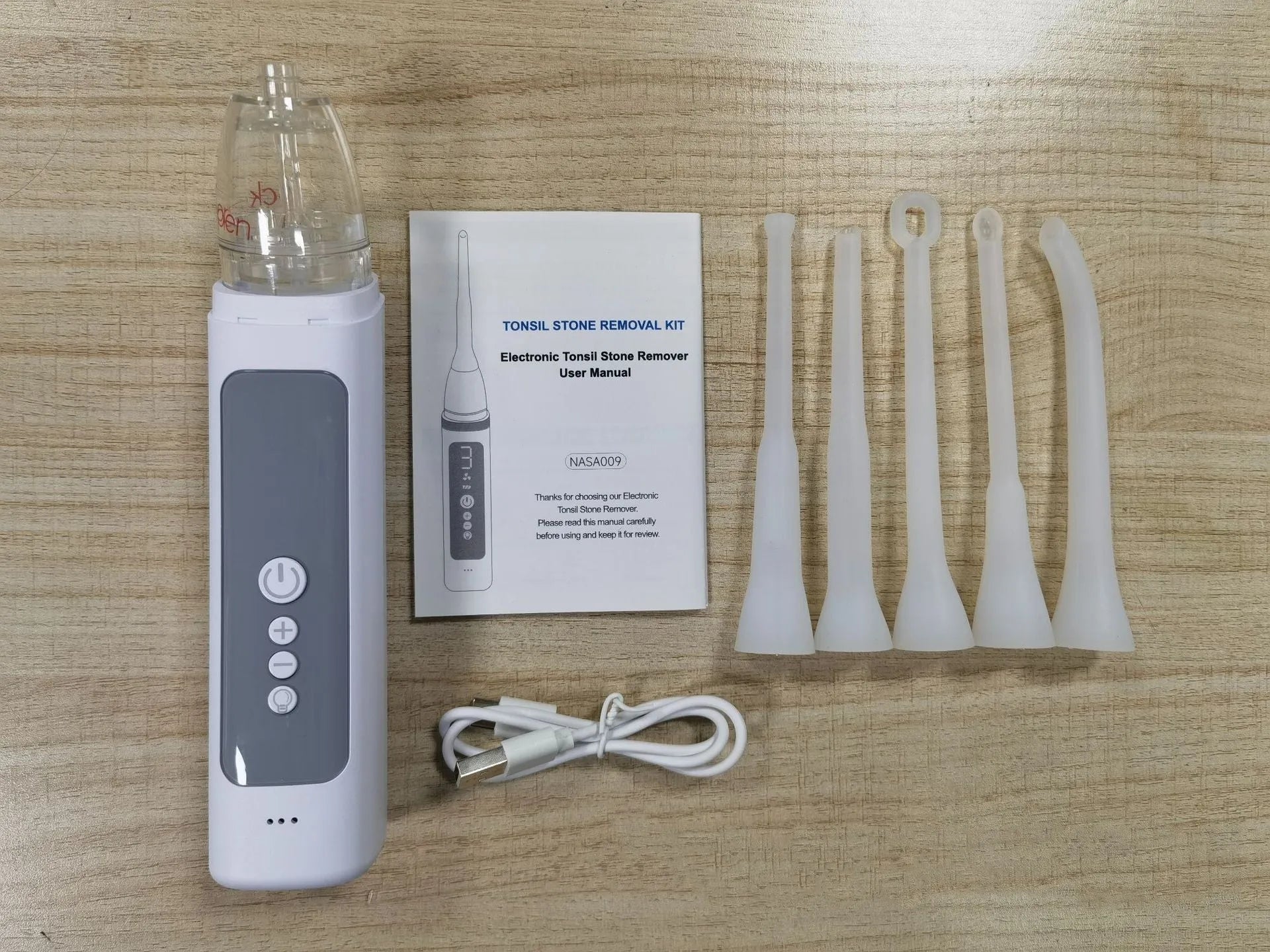 Milky white tonsil stone removal tool for dental calculus extraction, 180g set