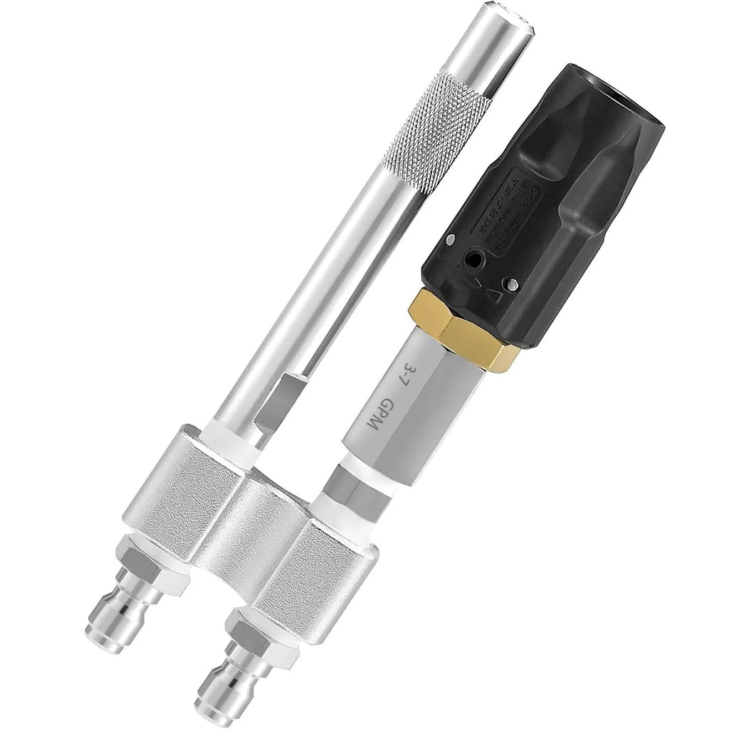 High pressure cleaning machine remote chemical nozzle in stainless steel, 17 x 3 x 3 cm, single head