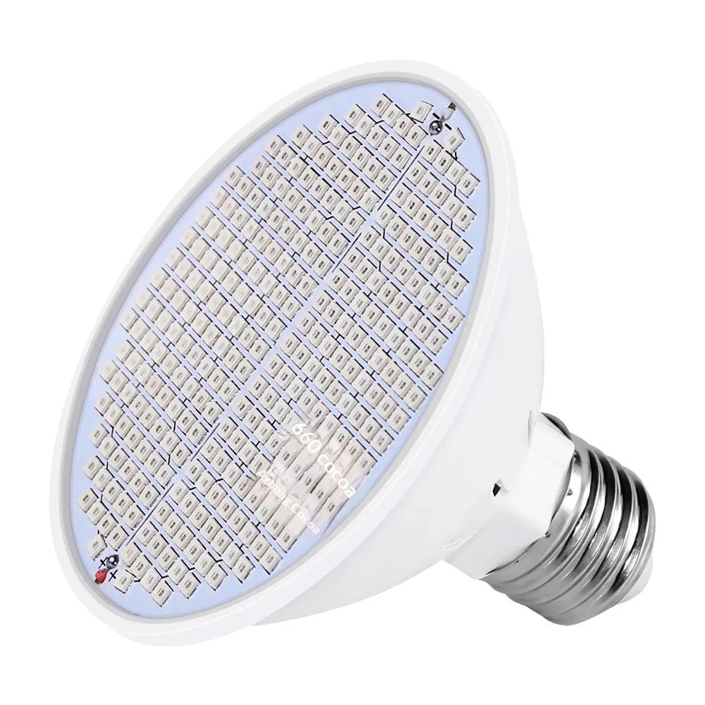 Red-blue spectrum plant growth fill light with 126 LED beads in a PC shell