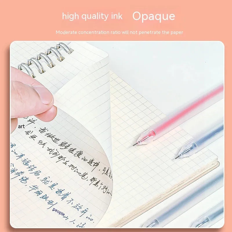 Boxed set of twelve colour gel pens with 0.5mm tips for journaling and stationery needs