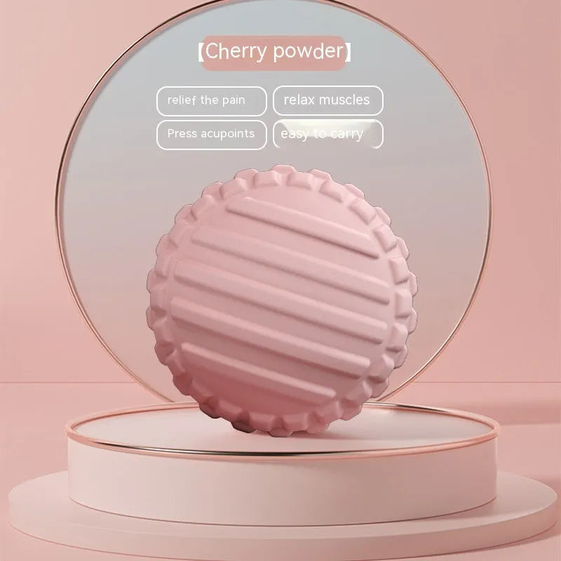 TPR foot massage ball in blue, green, pink, or purple colour with 6cm diameter for yoga and fitness use