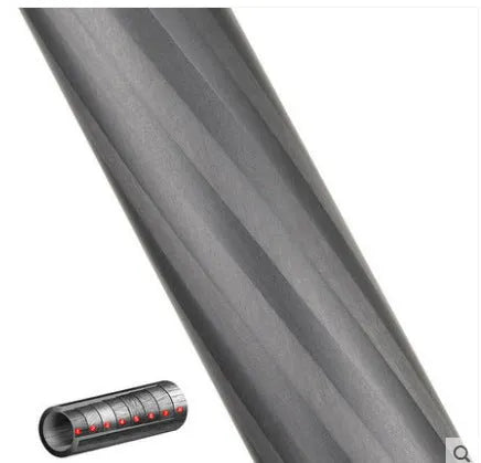 Black carbon fibre telescopic camera monopod extended to maximum height