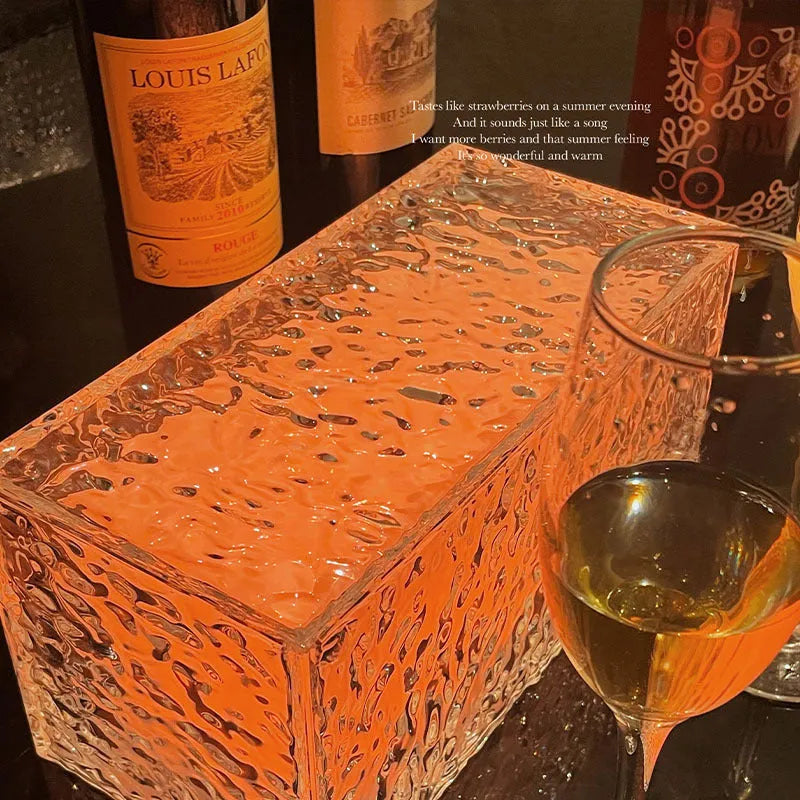 Acrylic ice cube night light with touch control and 16 colour options