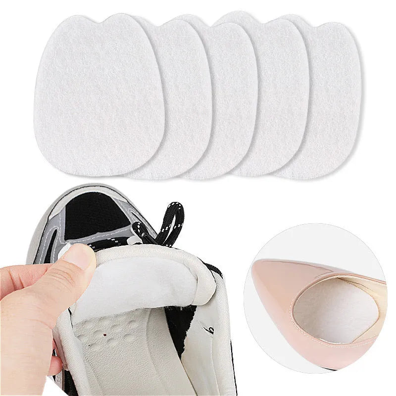 White thin felt shoe tongue stickers for front palm anti-wear protection