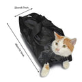 Black cat cleaning bag folds to 10cm with 420D PU Oxford fabric