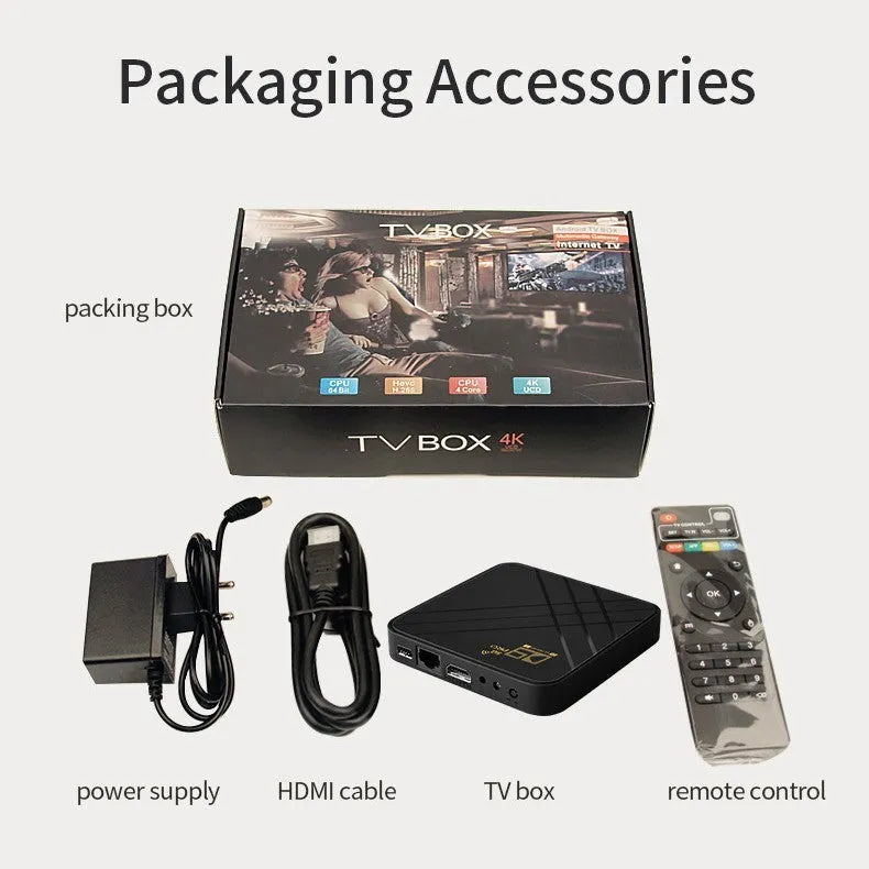 Android set-top box 4K TV box with dual-band WiFi and remote