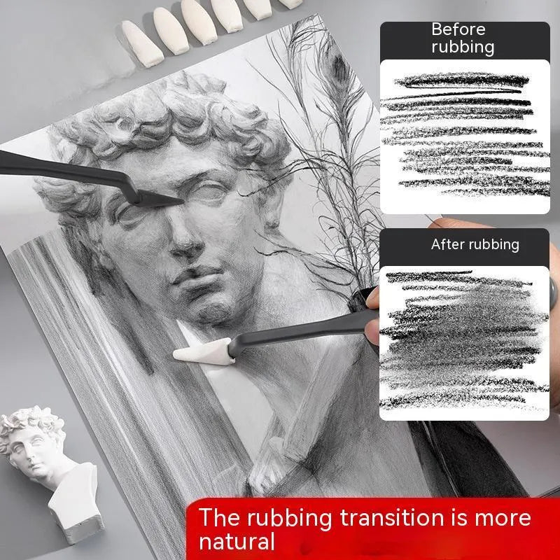 Plastic fluorescent pen eraser smear tip R20212 for precise sketching and pencil mark removal