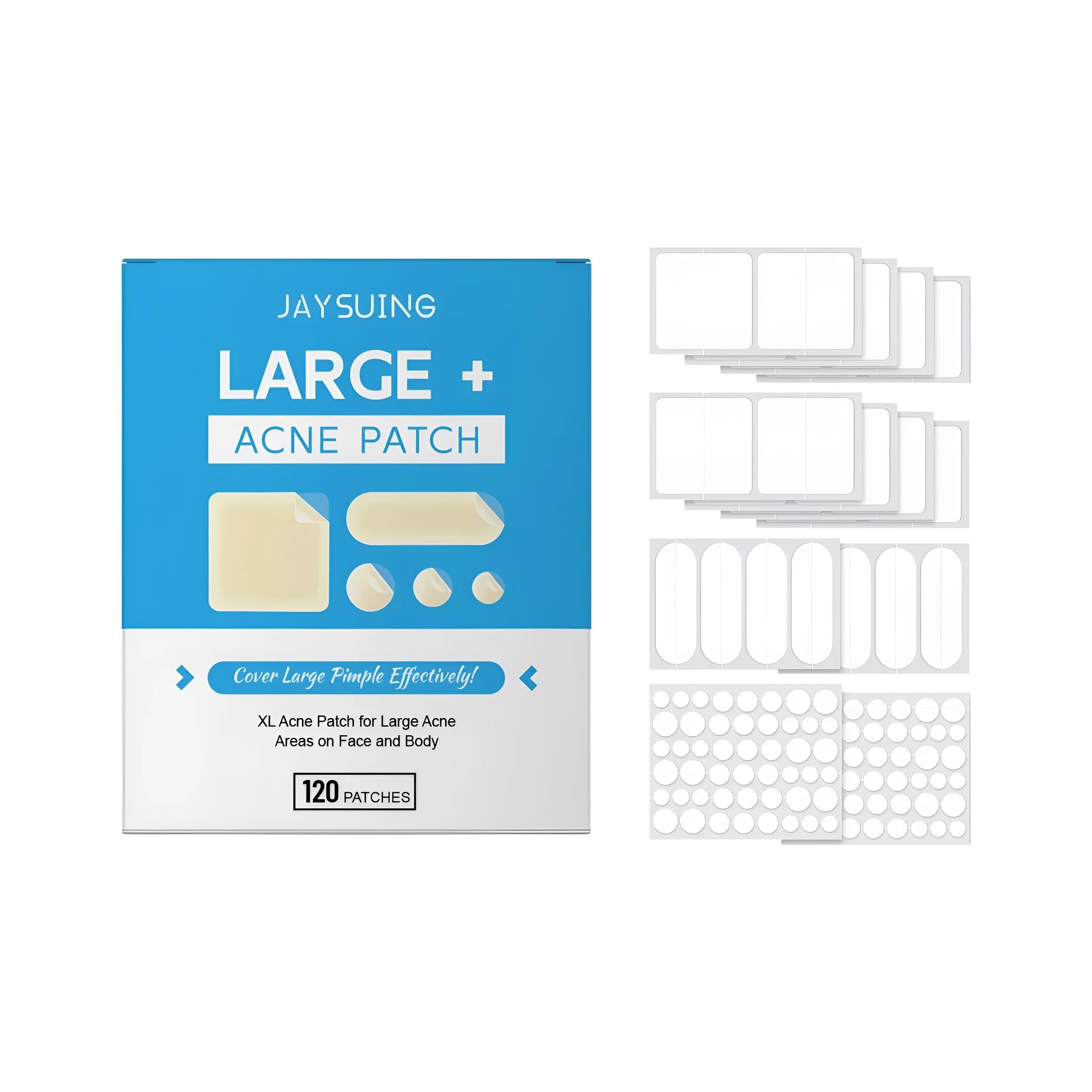 Pack of 120 hydrocolloid acne patches with tea tree oil and salicylic acid for spot treatment