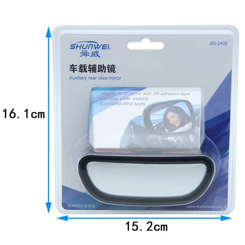 Black HD glass car rearview mirror with ABS housing for universal fit