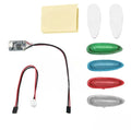 RC aircraft LED navigation light kit with multiple colour options and battery-powered PCB circuit board