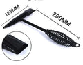 Welding slag hammer with high carbon steel head and spring handle for rust removal.