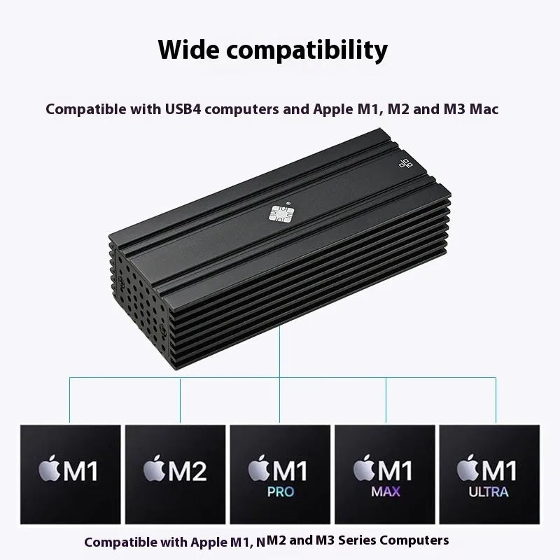 Black Leyu USB4 to 10 Gigabit Ethernet network adapter with RJ45 port and 20cm cable