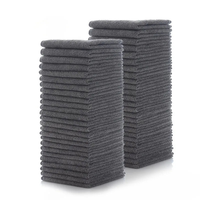Grey 25x25cm microfiber kitchen cleaning cloth for oilproof decontamination on pots and bowls