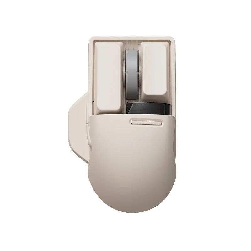Xiaoqiao Tofu coloured ergonomic wireless mouse with seven buttons and a scroll wheel.