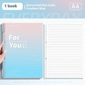 Removable coil gradient notebook in A4 and B5 sizes with PP cover and wood-free paper