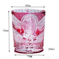 Hand carved golden red owl motif on a crystal glass wine glass with 201-300ml capacity, simple style design