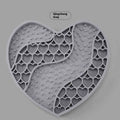 Silicone dog licking mat in Cream Yellow, 20x18.5cm, with textured feeding surface on light background
