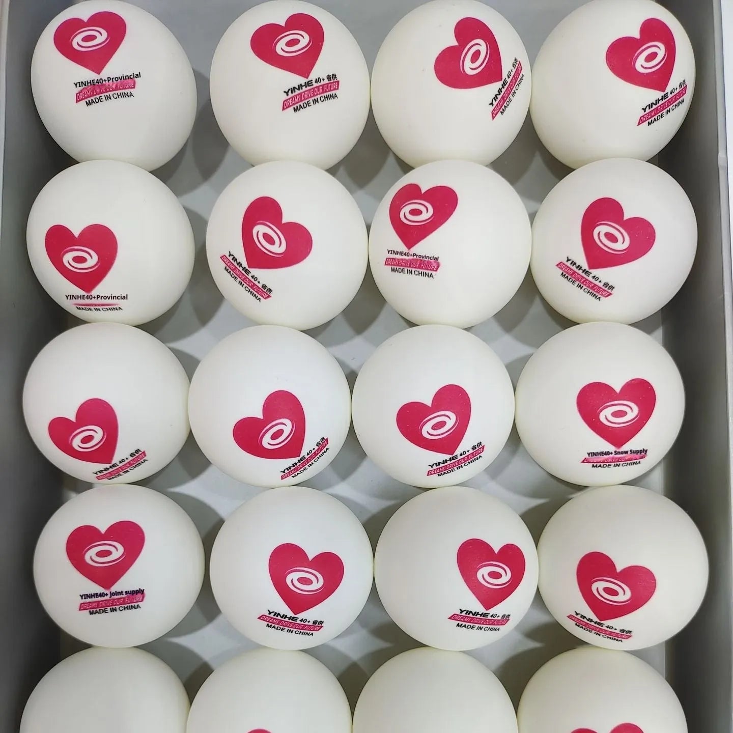 Galaxy Red Heart Province table tennis training balls 100 pack red ABS material